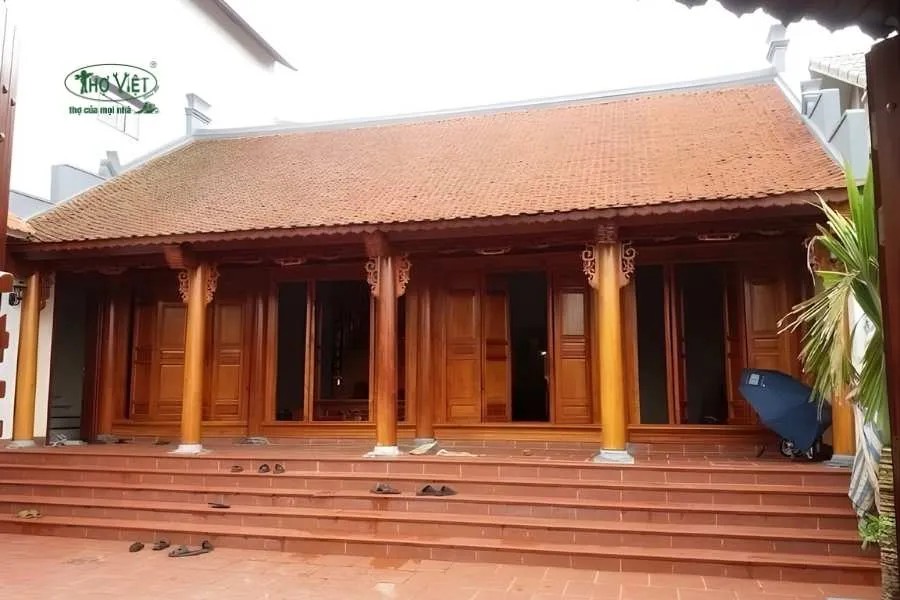 Mẫu nhà cổ nhà 3 gian 2 mái giữ trọn nét truyền thống