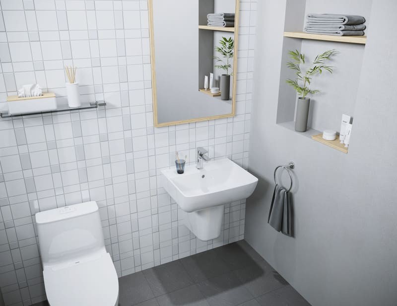Mẫu nhà tắm nhỏ gọn, tiện nghi với thiết kế thông minh