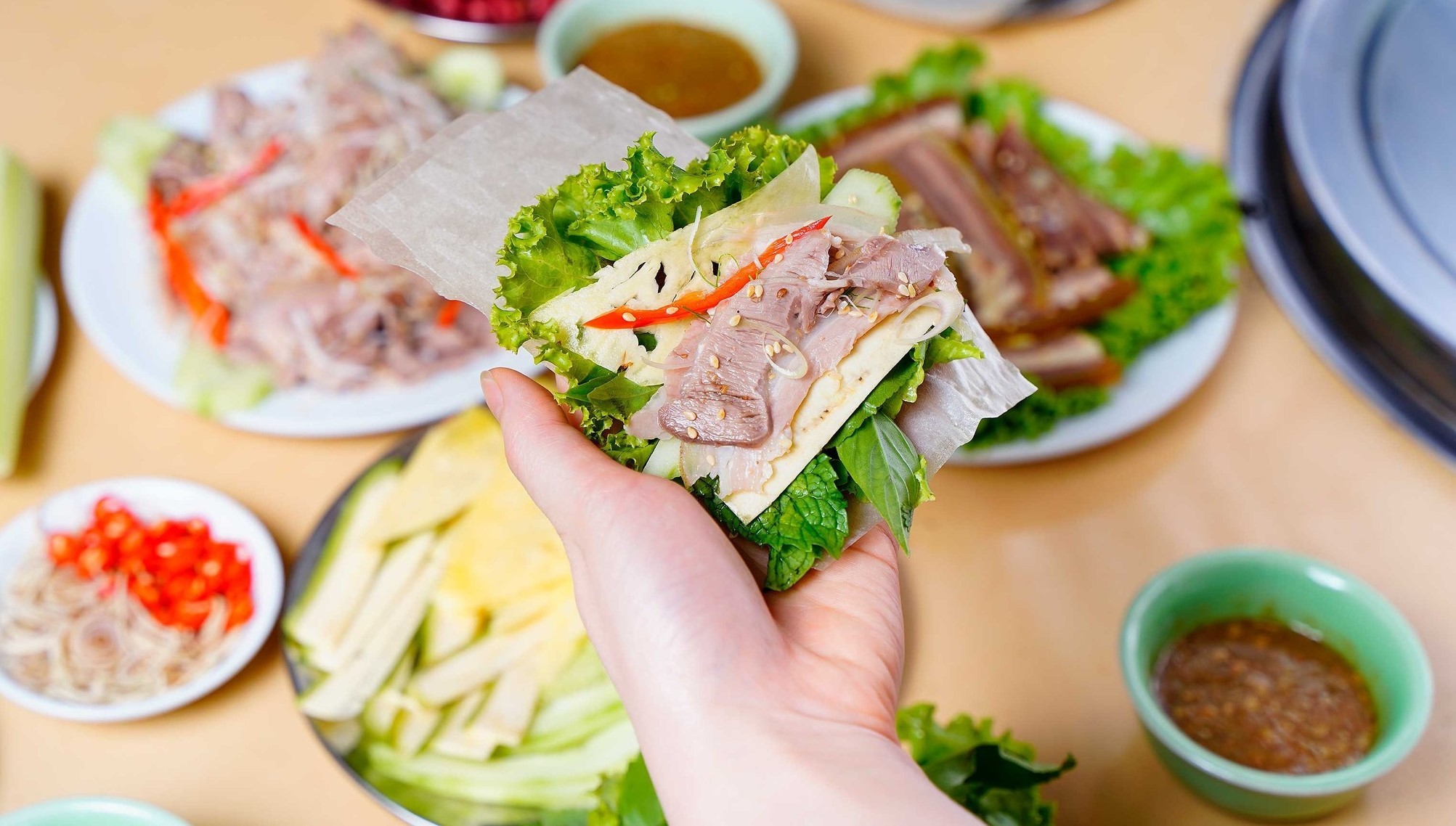 Món dê tái chanh tại Lẩu Dê Nhất Ly