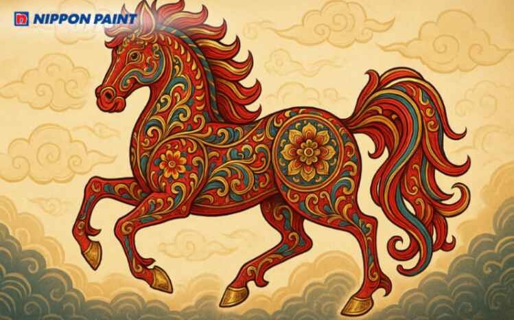 Hình ảnh ngựa đang phi nước đại, tượng trưng cho tuổi Ngọ mệnh Hỏa