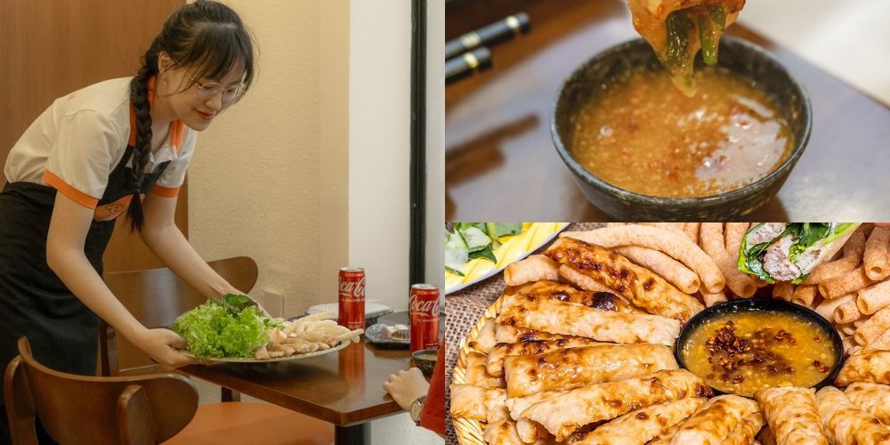 Nem Nướng D'ran tự hào khi cung cấp rau sạch đến tay từng thực khách ghé đến