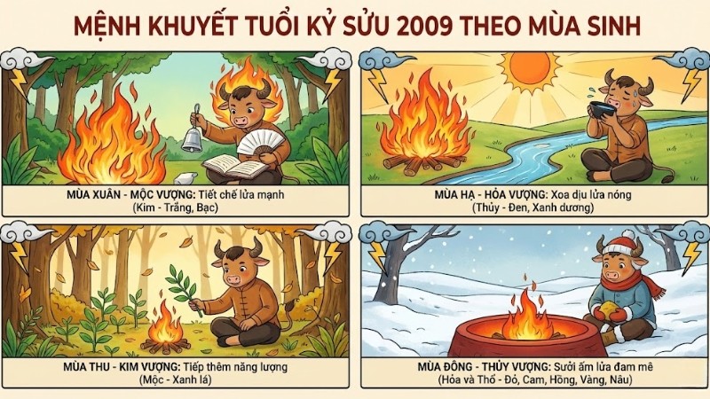 Ảnh minh họa mệnh khuyết theo mùa sinh của tuổi Kỷ Sửu 2009