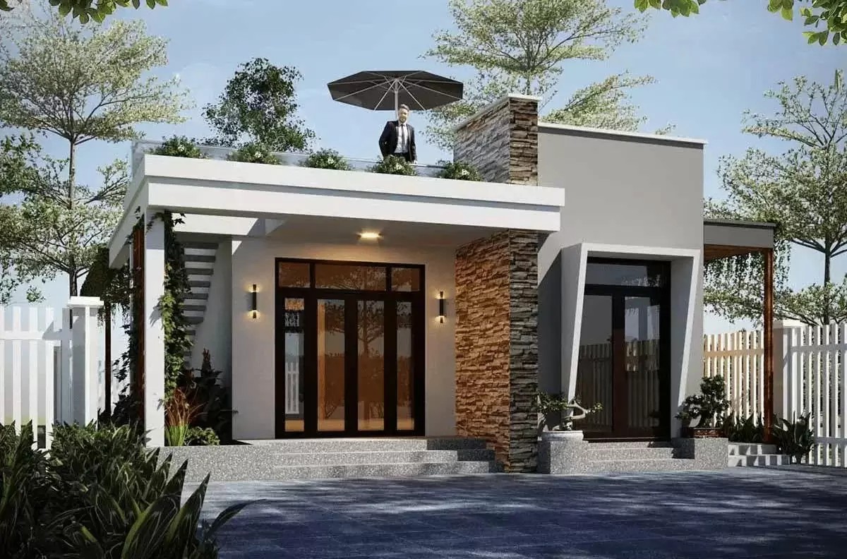 Mẫu nhà cấp 4 đẹp giá rẻ 300 triệu đơn giản nhưng tiện nghi