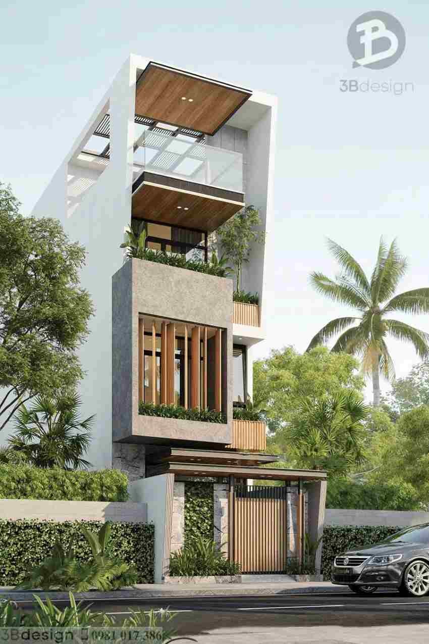 Mẫu thiết kế nhà ống 3 tầng hiện đại đẹp
