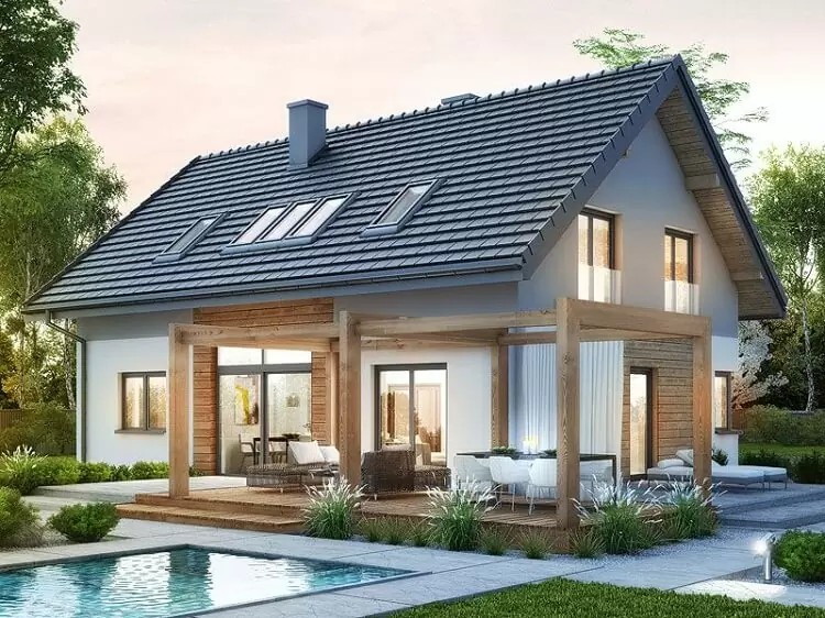 Mẫu nhà cấp 4 đẹp giá rẻ 300 triệu giả biệt thự