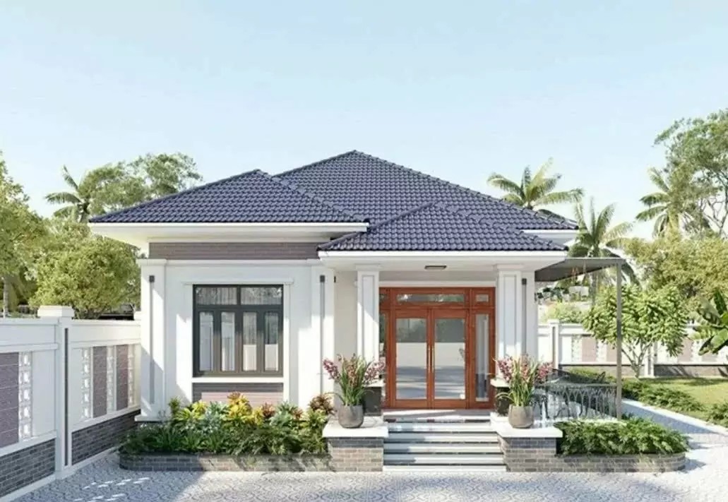 Mẫu nhà cấp 4 chữ L đẹp giá 300 triệu với không gian hiện đại