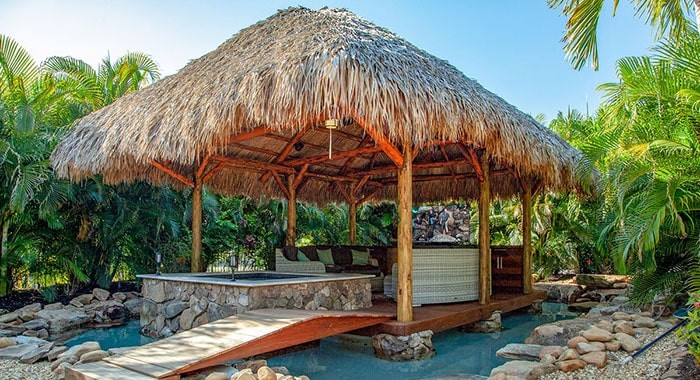 Nhà chòi sân vườn đồng quê yên bình, giản dị, tạo không gian thư giãn gần gũi với thiên nhiên