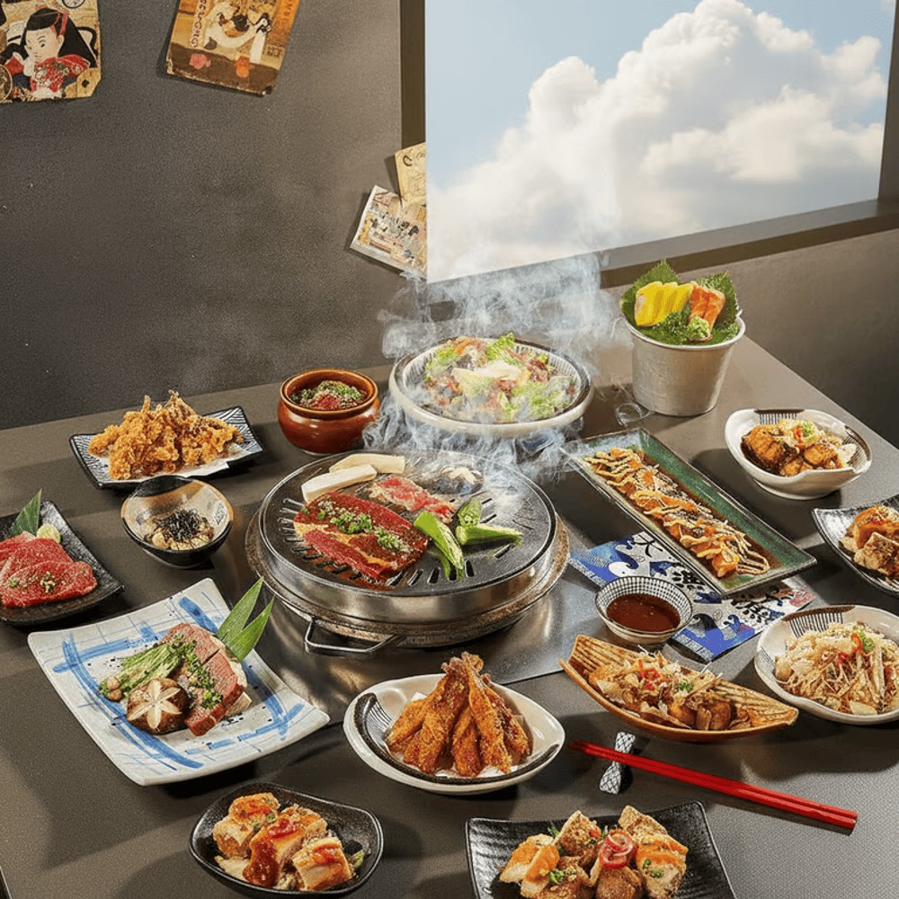Thịt nướng Yakiniku là món ăn đặc trưng tại Shogun BBQ