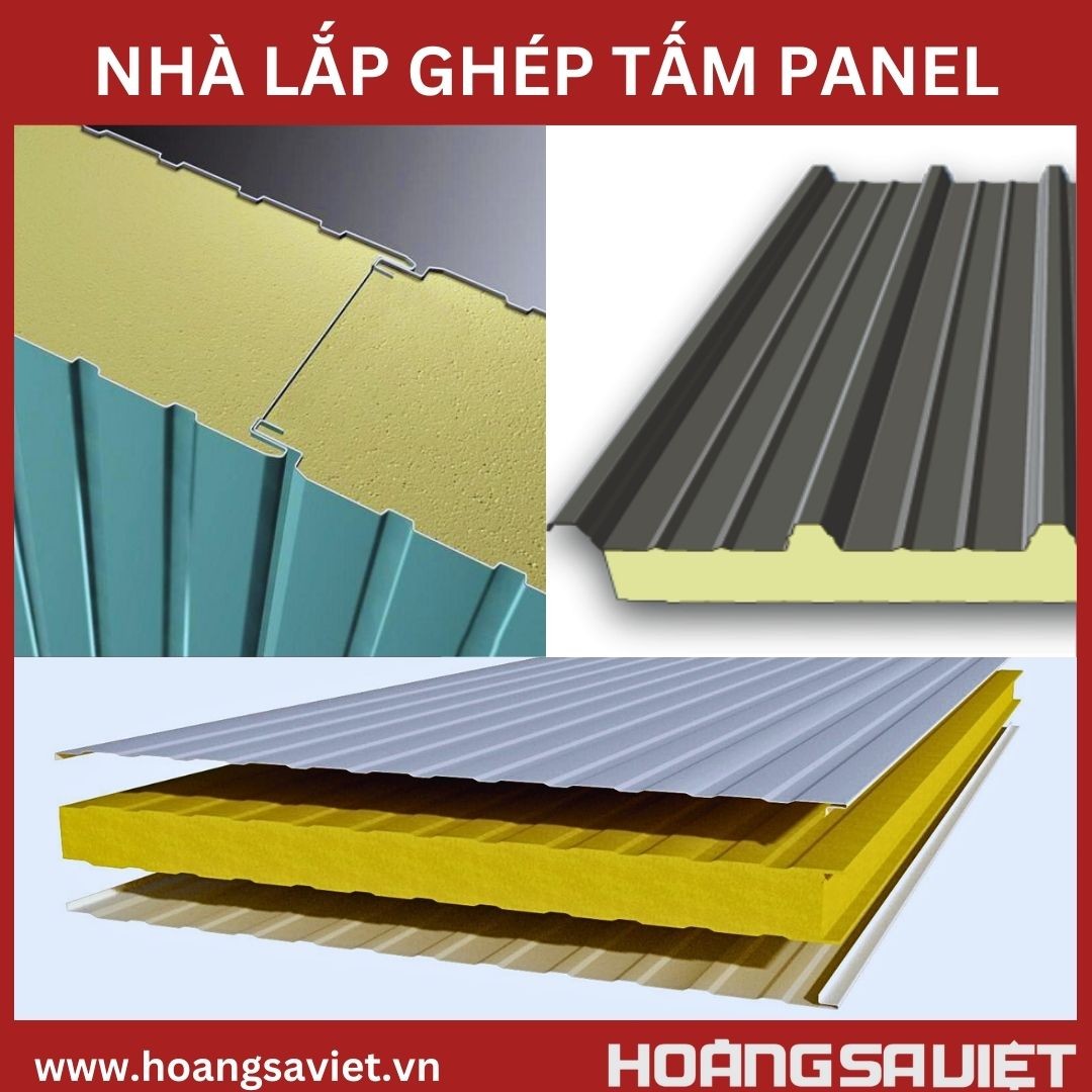 Cận cảnh cấu trúc tấm panel 3 lớp với lõi cách nhiệt