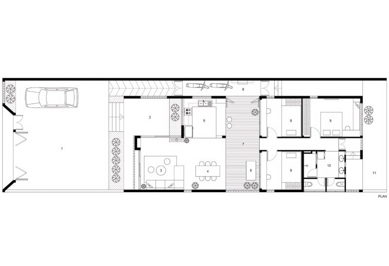 Thiết kế nhà cấp 4 hiện đại có gara ô tô