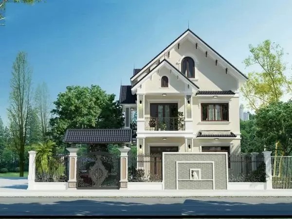Mẫu nhà 2 tầng nông thôn đơn giản