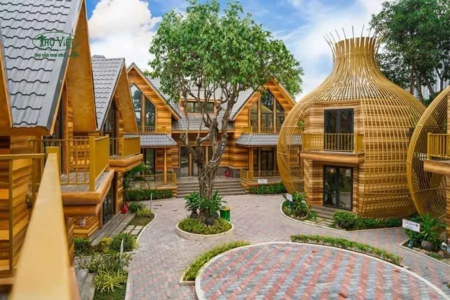 Mẫu nhà homestay đẹp thiết kế gỗ