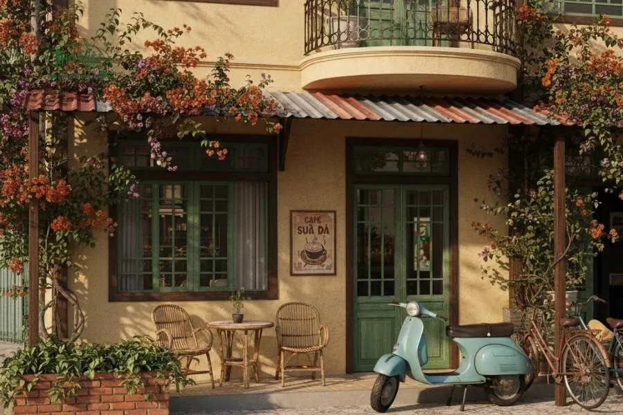 Mẫu nhà homestay Retro