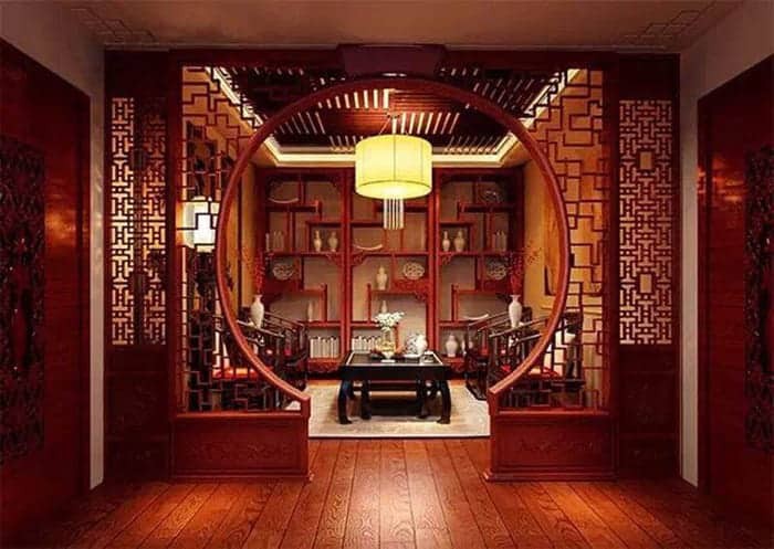 Nội thất chạm khắc điêu nghệ thể hiện sự tài hoa của những nghệ nhân trong nhà kiểu Trung Quốc