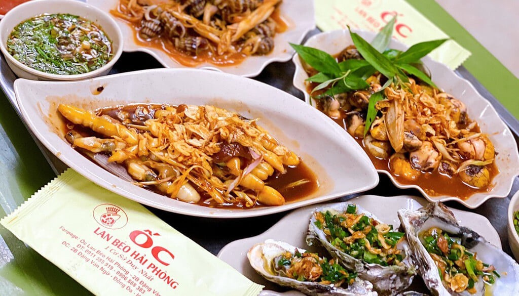 Ốc ngon Hà Nội quán Lan Béo